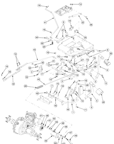 Brake And Control Pedals Mfg Date K016 And After Diagram and Parts List for GT2550 K015-K018-14A2E7P710 Cub Cadet Lawn Tractor
